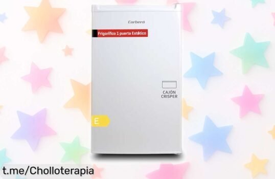 Frigorífico pequeño y potente Corberó con luz interior y congelador a precio rebajado, ¡apresúrate antes de que se agote y dale frescura a tu vida!