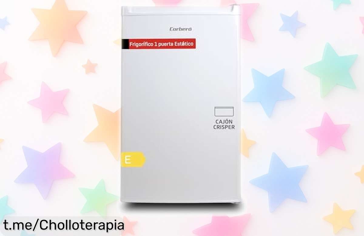 Frigorífico pequeño y potente Corberó con luz interior y congelador a precio rebajado, ¡apresúrate antes de que se agote y dale frescura a tu vida!