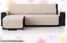 Funda cubre sofá chaise longue Vivid Torral en rebaja increíble: ¡protege tu salón con estilo y supera cualquier mancha, no dejes que vuelen!