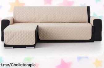 Funda cubre sofá chaise longue Vivid Torral en rebaja increíble: ¡protege tu salón con estilo y supera cualquier mancha, no dejes que vuelen!