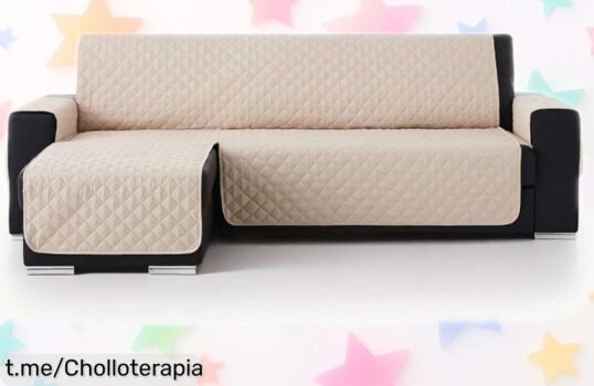 Funda cubre sofá chaise longue Vivid Torral en rebaja increíble: ¡protege tu salón con estilo y supera cualquier mancha, no dejes que vuelen!