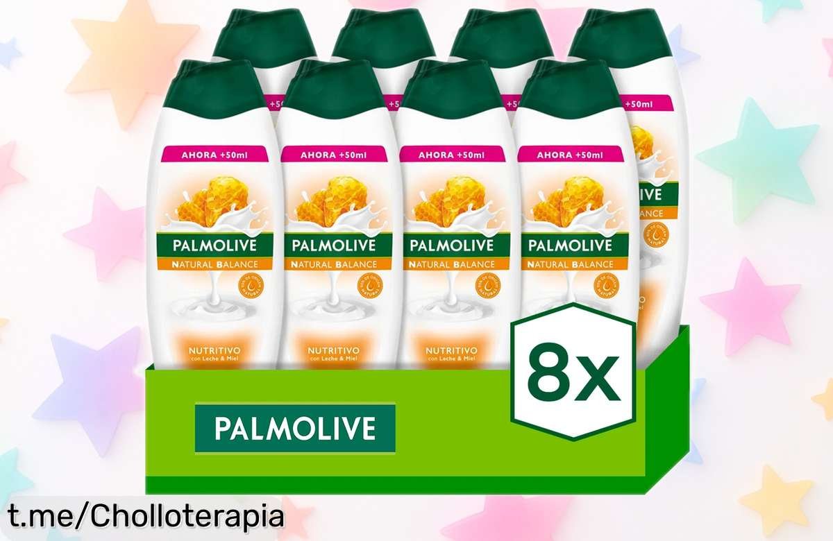 Gel de ducha Palmolive Natural Balance con leche y miel, paquete de 8 a precio loco: ¡consigue una piel suave y disfruta este super chollo antes que se agote!
