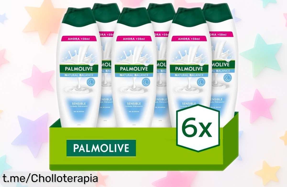 Gel de ducha Palmolive Natural Balance x6 a precio rebajado, cuida tu piel con suavidad y frescura. ¡No esperes más para sentirte genial! ¡Aprovecha este super chollo ya!