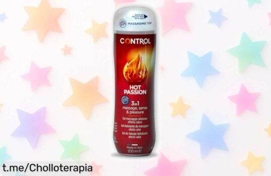 Gel de masaje corporal Control Hot Passion con efecto calor, ¡ofertón irresistible que despierta tus sentidos! No te lo pierdas, dale a tu piel el placer que merece.