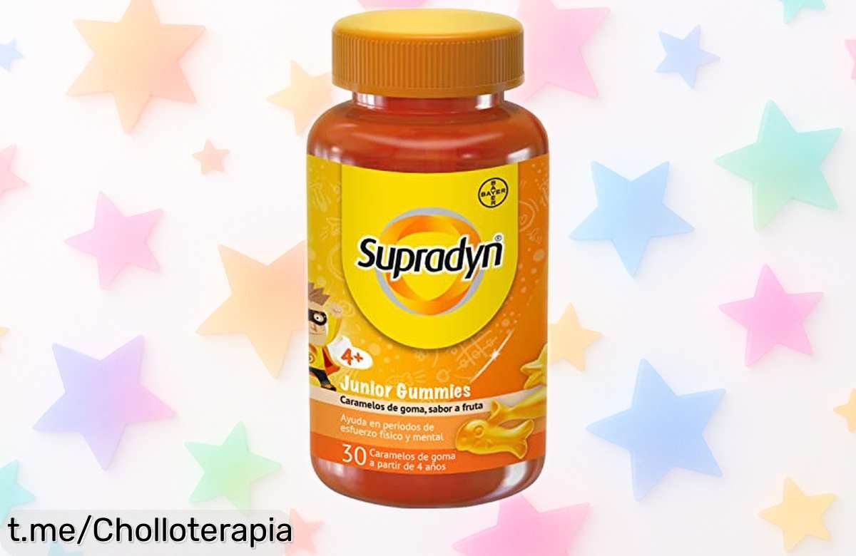 Gominolas vitamínicas Supradyn Junior para que tus peques crezcan sanos y fuertes, ¡super chollo a precio rebajado solo por tiempo limitado!