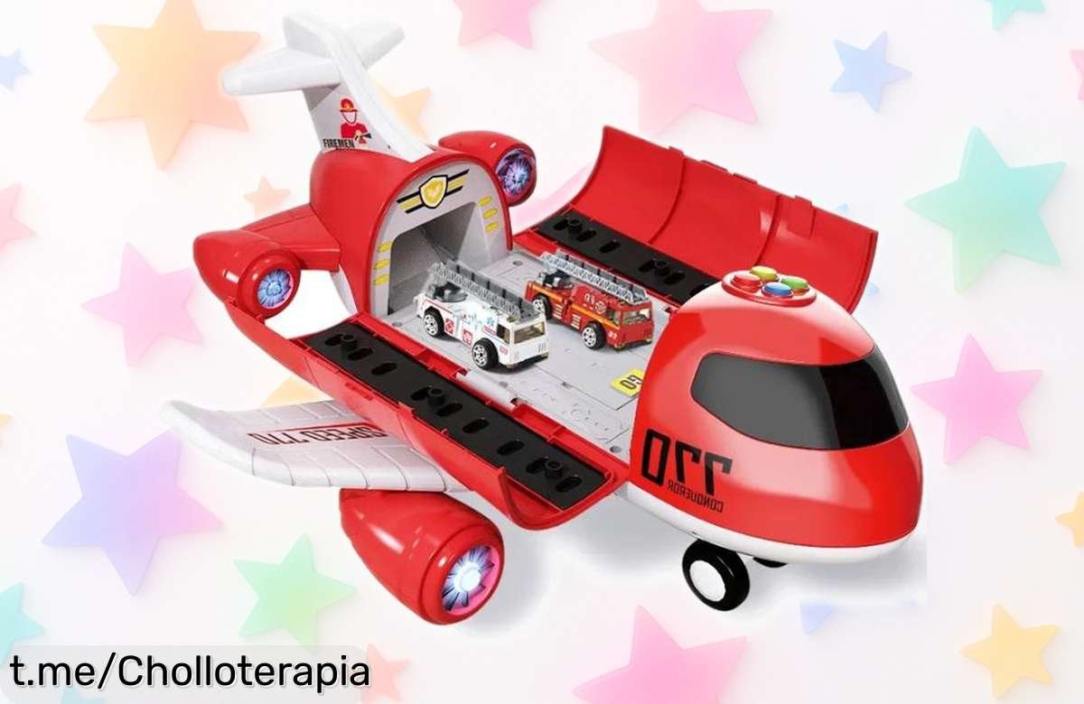 Gran avión de juguete con luz y música que hará volar la imaginación, super chollo a precio rebajado ¡Diviérteles sin límite y no pierdas esta oportunidad única!