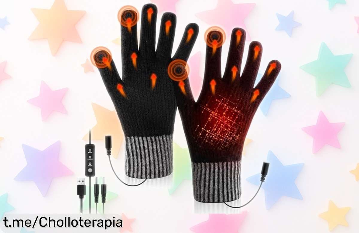 Guantes calefactables USB con doble calentamiento: ¡No más frío y manos calientitas al instante a precio rebajado! Siente el calor, pero apúrate que vuelan.