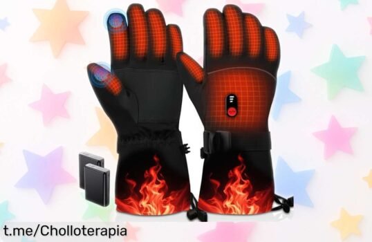 Guantes calefactables para moto y esquí con doble batería que calientan al instante, ¡aprovéchalos a un precio rebajadísimo y no dejes que el frío te detenga!