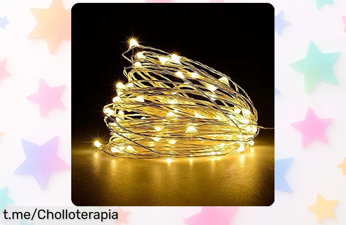 Guirnalda de luces Jsdoin 5M y 50 LED con precio rebajado como nunca para que decoren tus momentos especiales antes de que se acabe esta ocasión única.