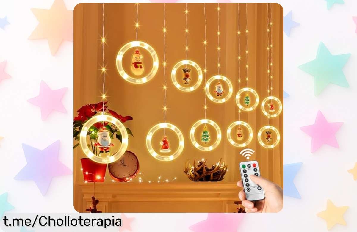 Guirnalda de luces de Navidad 3m con control remoto y 8 modos, ¡rebajadas locas para que tu hogar brille con magia! No te quedes sin la tuya, corre antes de que desaparezcan.