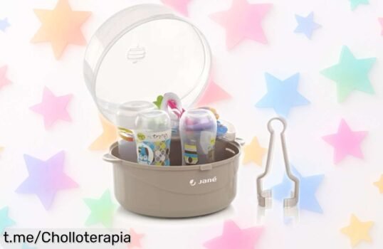 Haz brillar la salud de tu bebé con el esterilizador Jané para microondas, limpia 6 biberones en solo 4 minutos, ¡super chollo rebajado que no querrás dejar escapar!