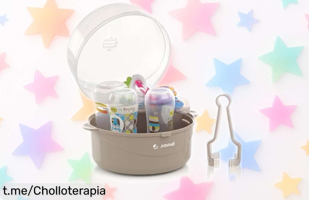 Haz brillar la salud de tu bebé con el esterilizador Jané para microondas, limpia 6 biberones en solo 4 minutos, ¡super chollo rebajado que no querrás dejar escapar!