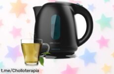 Hervidor eléctrico rápido Cecotec Thermosense 140 a un precio loco, ¡prepara tus infusiones al instante y disfruta cada sorbo! Gánatelo antes de que se agote este super chollo.