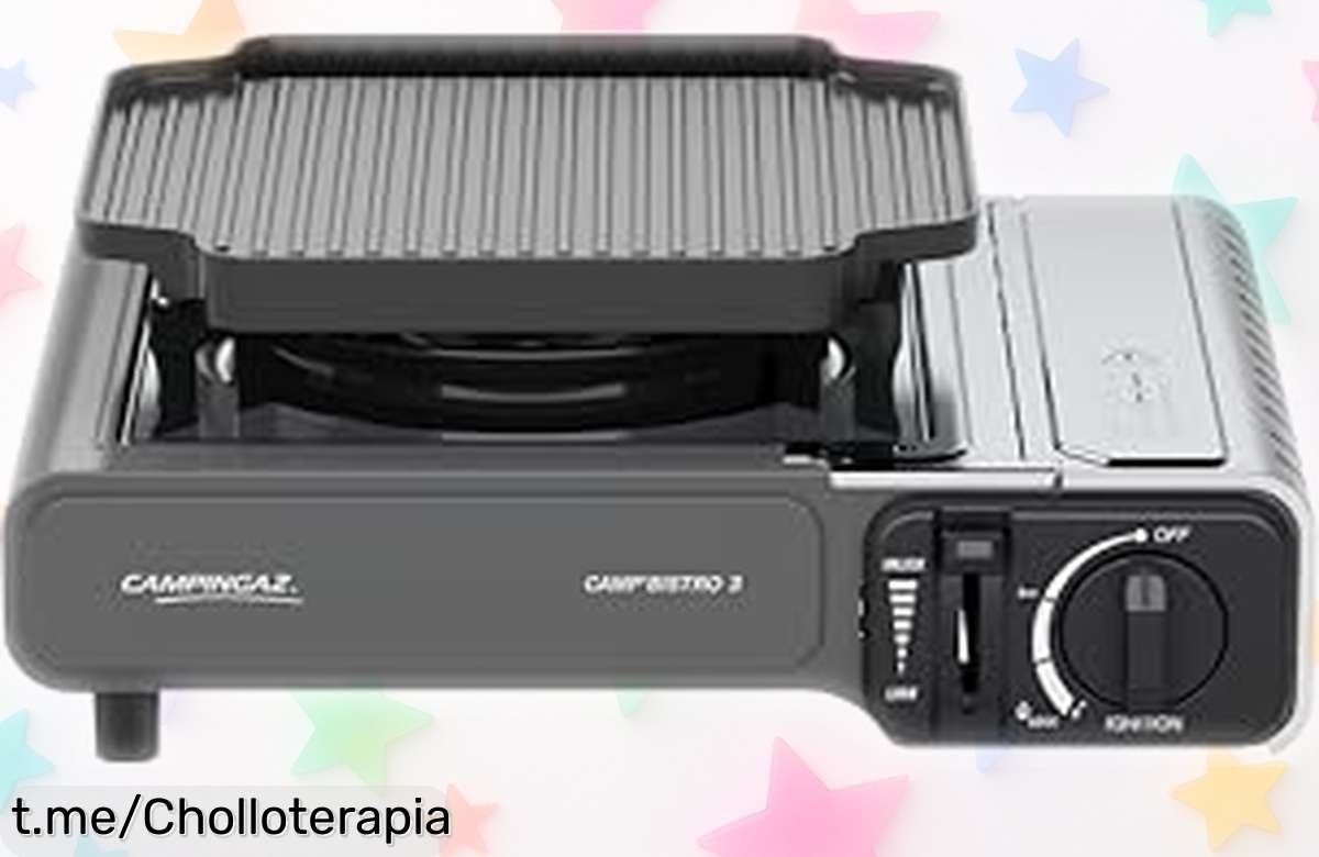 Hornillo y plancha Campingaz portátil, potente y seguro a precio rebajado ¡Cocina fuera como un campeón! Aprovecha esta oferta limitada antes de que se acabe.