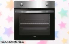 Horno estático Candy con limpieza por vapor y diseño inox, rebajado a un precio loco; cocina fácil y seguro ¡Haz brillar tu cocina con este super chollo antes que se acabe!