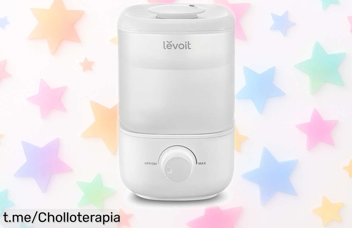 Humidificador para bebés Levoit, boquilla giratoria y súper silencioso, ahora a precio rebajado. ¡No pierdas este ofertón que vuela y regala noches de paz a tus peques!