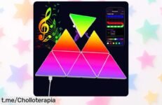 Ilumina tu habitación con los 8 paneles LED triangulares de música, rebajados a un precio loco: transforma tu espacio y siente la vibra que nunca pensaste tener. ¡No te lo pierdas!