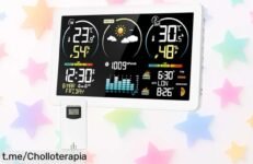Impresionante estación meteorológica inalámbrica a color, ahora con precio rebajado que no te puedes perder; controla el clima de tu hogar y sorpréndete con cada detalle.