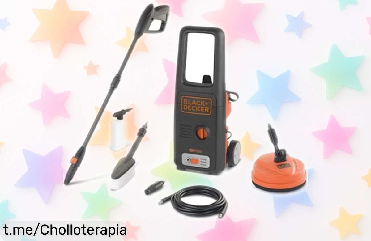 Impresionante hidrolimpiadora Black+Decker con 120 bar y 8 accesorios a un precio rebajado que no puedes dejar escapar, ¡limpiarte nunca fue tan fácil y satisfactorio!