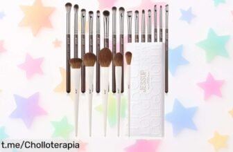 Impresionante juego de brochas de maquillaje Jessup para un look radiante al instante, ¡rebajado a precio loco! No te lo pierdas, tu belleza merece este chollo irresistible.