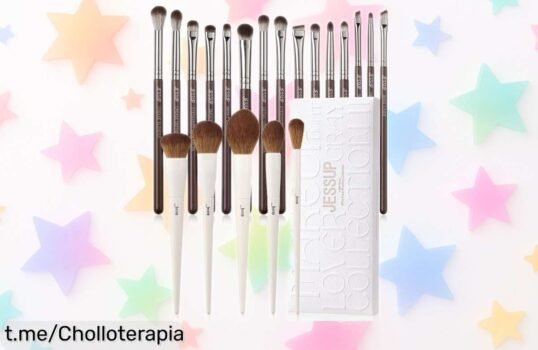 Impresionante juego de brochas de maquillaje Jessup para un look radiante al instante, ¡rebajado a precio loco! No te lo pierdas, tu belleza merece este chollo irresistible.