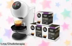 Impresionante máquina Krups Nescafé Dolce Gusto para café de bar en solo 30 segundos, ¡ofertón exclusivo con 3 packs intensos! No te quedes sin el café soñado.