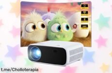 Impresionante proyector portátil Full HD 1080P con WiFi y Bluetooth, ¡rebajado! Dale vida a tus noches de película en casa o al aire libre antes que se agote este super chollo.