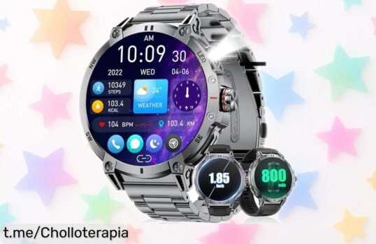 Impresionante reloj inteligente con pantalla HD y linterna LED: ¡chollo imperdible a precio rebajado, corre antes de que se acabe esta oportunidad única!