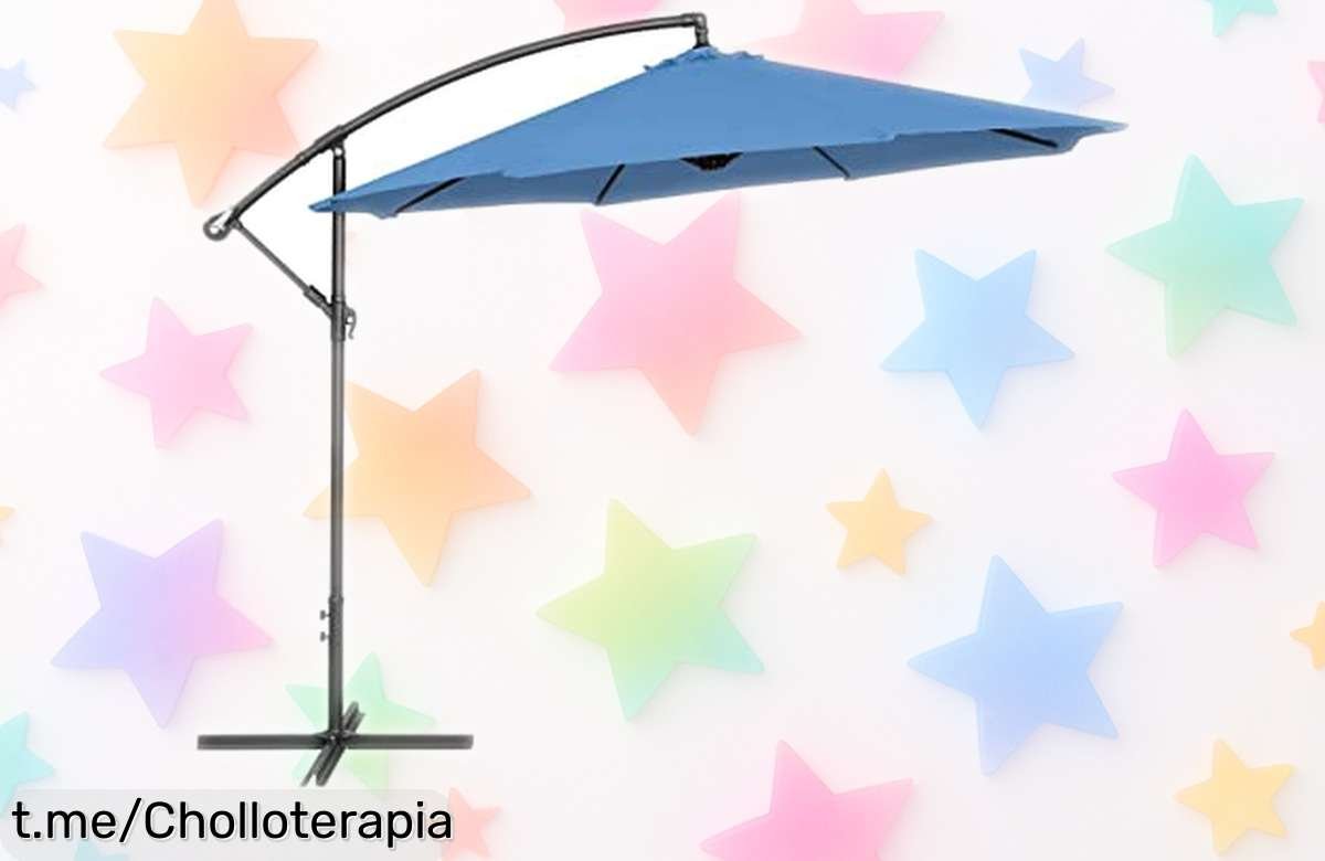 Impresionante sombrilla grande para jardín con protección UV 50+, ¡ofertón rebajado que no volverás a ver! Convierte tu terraza en un rincón de ensueño y disfruta al máximo.