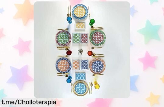 Impresionante vajilla étnica Porland de 18 piezas a precio loco, diseño único que sorprenderá, ¡aprovecha este super chollo y transforma tus cenas en momentos memorables ya!