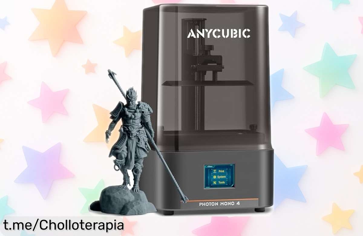 Impresora 3D de resina ANYCUBIC Photon Mono 4, súper rápida y con detalles increíbles a precio rebajado; crea lo que imaginas antes de que desaparezca esta oportunidad única.