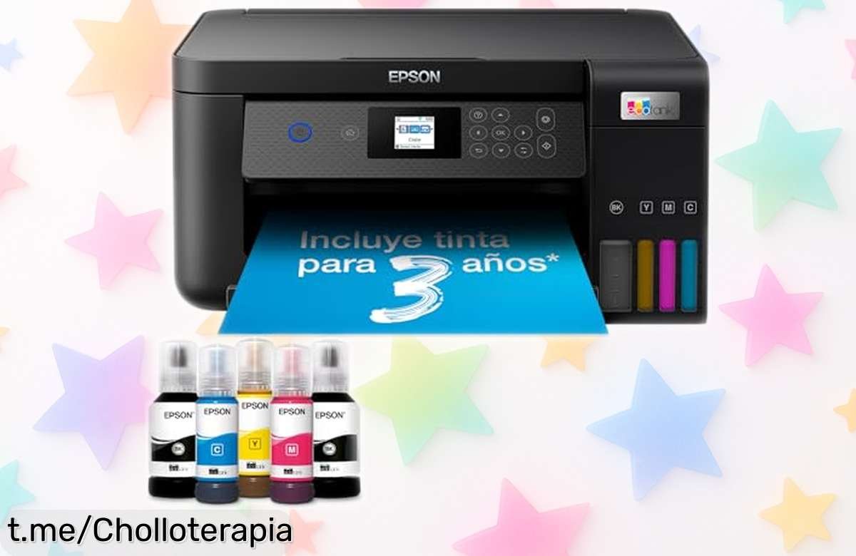 Impresora multifunción EcoTank con Wi Fi y tinta para 3 años a precio rebajado, un super chollo que no querrás dejar escapar: imprime sin límites y ahorra más en tu día a día.