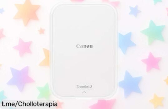 Impresora portátil Canon Zoemini 2 para fotos increíbles y pegatinas personalizadas, ¡super chollo con precio rebajado! Captura momentos únicos al instante, no te lo pierdas.