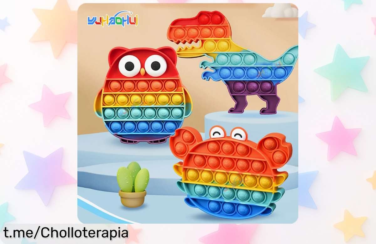 Increíble arco iris pop push bubble fidget, el juguete que alegra y relaja a niños y adultos con un descuentazo ¡No te quedes sin el tuyo antes de que se agoten!