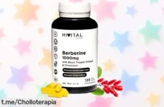 Increíble berberina 1000 mg Hivital en cápsulas veganas: precio rebajado que no puedes dejar escapar, cuida tu salud y siente la energía ¡aprovecha este super chollo ya!