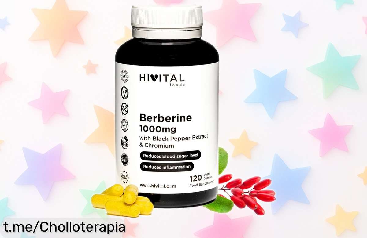 Increíble berberina 1000 mg Hivital en cápsulas veganas: precio rebajado que no puedes dejar escapar, cuida tu salud y siente la energía ¡aprovecha este super chollo ya!