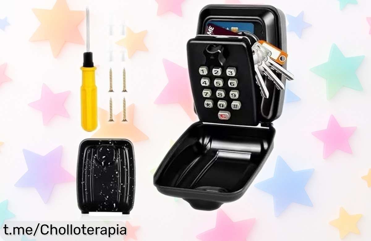 Increíble caja fuerte para llaves resistente al agua con código iluminado, ahora a un precio rebajado sin igual; ¡asegura tus pertenencias y no dejes pasar esta oportunidad!