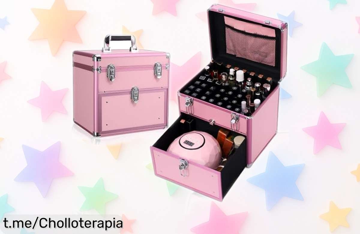 Increíble caja organizadora de esmaltes con super capacidad y capas desmontables, ¡aprovecha el descuentazo antes que se agote y transforma tu espacio en un lugar ordenado y molón!