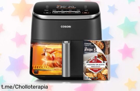 Increíble freidora de aire Cosori 6L, cocina delicioso y sano con poco aceite. ¡Oferta rebajada que vuela! Date prisa y disfruta en familia ya, no te lo pierdas.