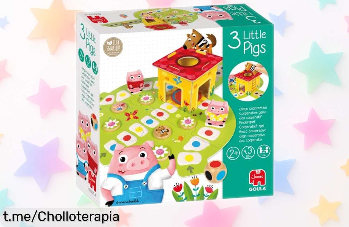 Increíble juego educativo Goula los 3 cerditos para peques, la diversión en familia que rebosa creatividad ¡Aprovecha este super chollo antes de que se acabe!