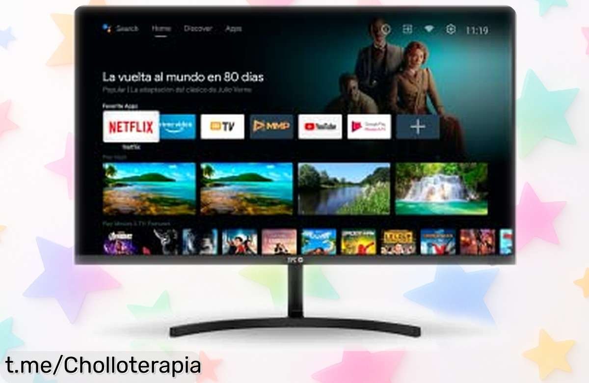 Increíble monitor Android TV Full HD ultrafino con altavoces integrados ahora a un precio rebajado ¡No te pierdas este ofertón que hará vibrar tus momentos en casa!