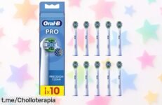Increíble pack de 10 cabezales Oral-B Pro Precision Clean, ¡precio rebajado y oferta limitada que hará brillar tu sonrisa! No te lo pierdas, cuida tus dientes con este super chollo.