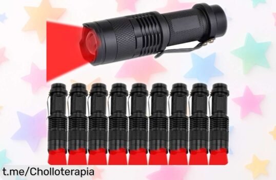Increíble pack de 10 linternas led rojas impermeables, ahora a precio rebajado solo por tiempo limitado: ilumina tus aventuras y no te quedes en la oscuridad.