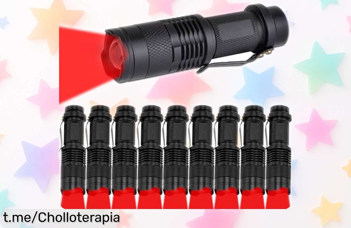 Increíble pack de 10 linternas led rojas impermeables, ahora a precio rebajado solo por tiempo limitado: ilumina tus aventuras y no te quedes en la oscuridad.