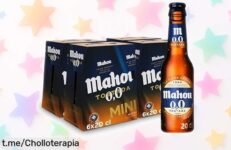 Increíble pack de 24 cervezas Mahou 0,0 Tostada en oferta especial: ¡sabrosa y refrescante sin alcohol a un precio que no se repetirá! Date prisa antes de que desaparezcan.