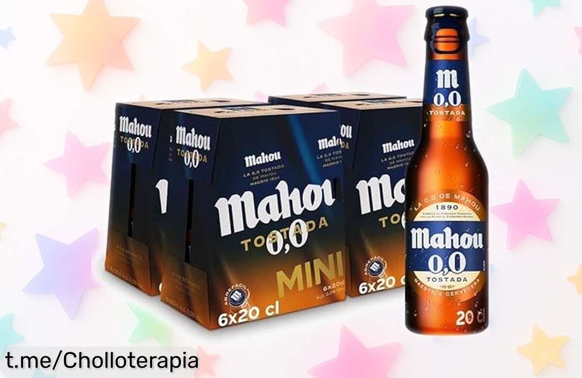 Increíble pack de 24 cervezas Mahou 0,0 Tostada en oferta especial: ¡sabrosa y refrescante sin alcohol a un precio que no se repetirá! Date prisa antes de que desaparezcan.