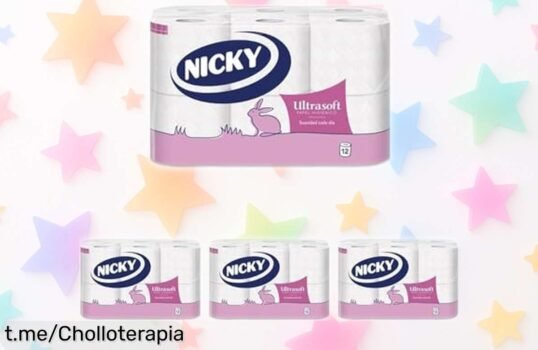 Increíble papel higiénico Nicky Ultrasoft con aroma a talco: ¡48 rollos de suavidad excepcional a precio rebajado que no durará! Date ese gusto y cuida tu piel ahora.