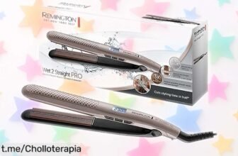 Increíble plancha de pelo Remington Wet2Straight Pro, modelo que alisa tu melena húmeda en 15s sin dañar. ¡Aprovecha este precio rebajado y luce radiante ahora mismo!