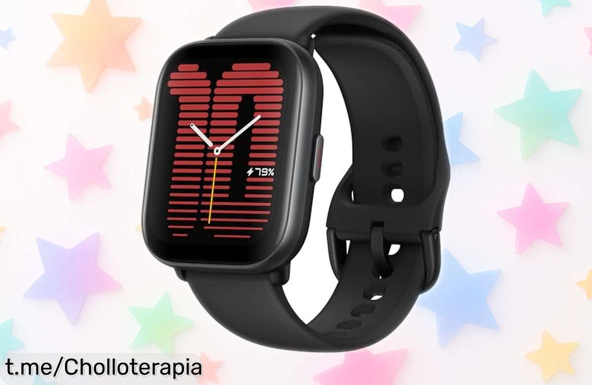Increíble reloj inteligente Amazfit ACTIVE negro con GPS y entrenamientos personalizados, ¡rebajado a un precio loco para que no dejes de moverte!