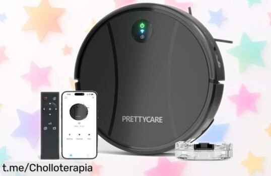 Increíble robot aspirador y fregona PrettyCare C2, aspira y barre a la vez con 5000Pa de potencia. ¡No te pierdas esta oportunidad única para tener más tiempo libre!